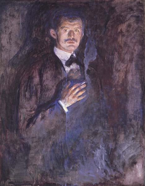 Edvard Munch Self-Portrait with a Cigarette china oil painting image